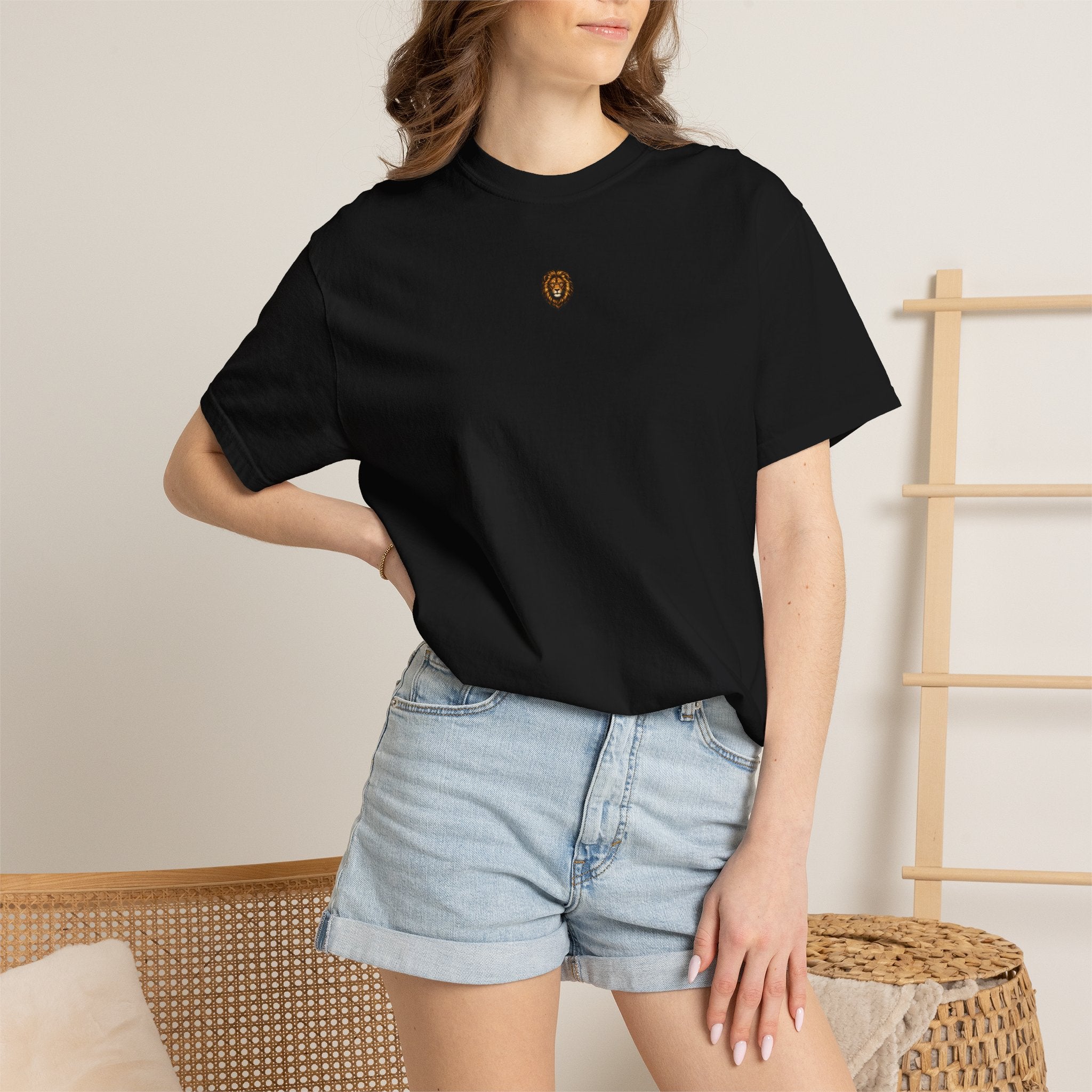 Minimal Lion Badge T-Shirt
