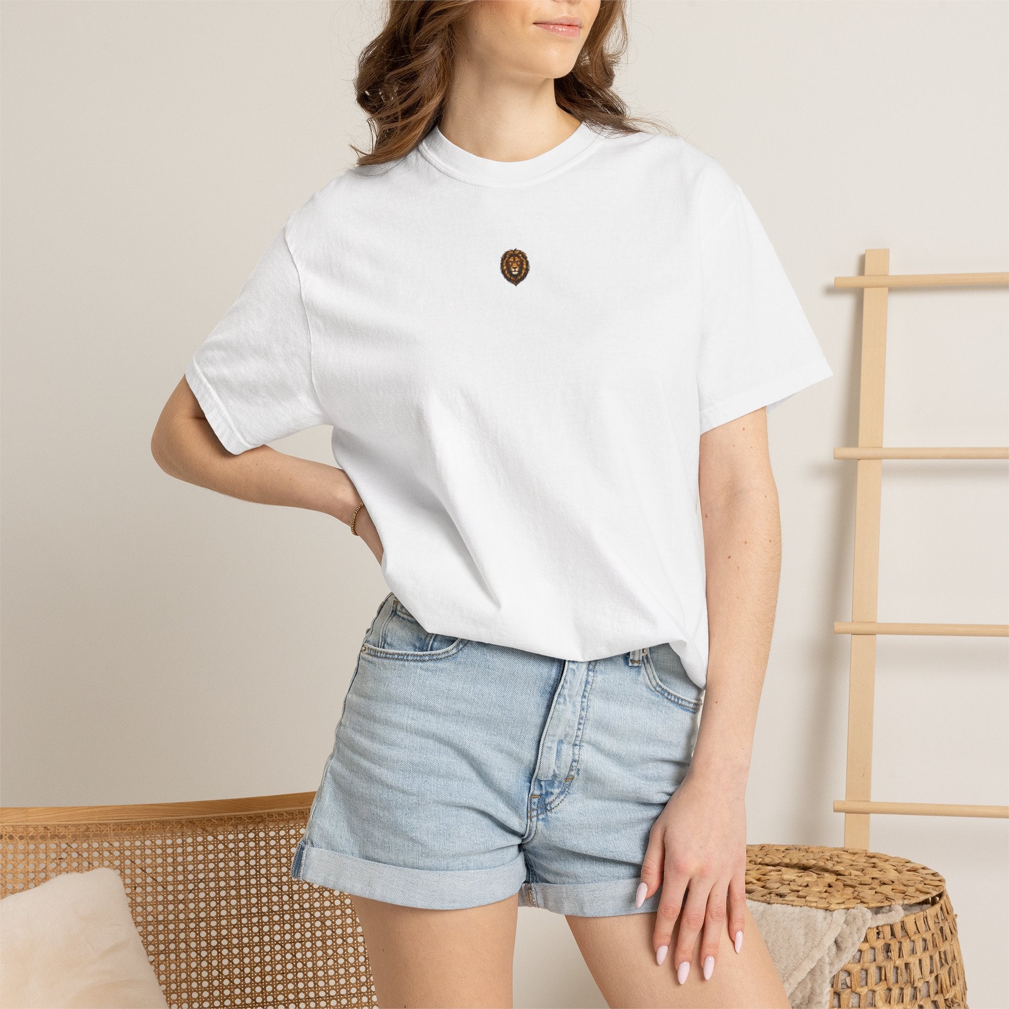 Minimal Lion Badge T-Shirt